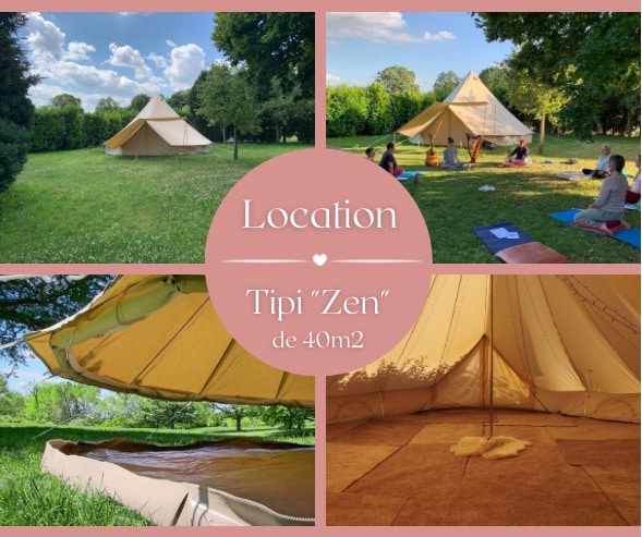 Location salle Tipi Zen centre holistique O Coeur de la vie